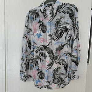 Equipment Tropical Print Button Down Shirt